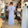 Silk & Viscose Maxi Dress - Pale Cornflower
