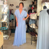 Silk & Viscose Maxi Dress - Pale Cornflower