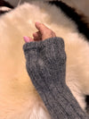 Wrist Warmers - Oria 65% Wool / 35% Alpaca Hand Warmers - Grey