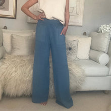  Relaxed Wide Leg Pants - SKY BLUE