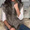 Reversible Shearling Toscana Sheepskin Gilet - Mouse (Taupe)