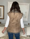 Reversible Shearling Toscana Sheepskin Gilet - Mouse (Taupe)