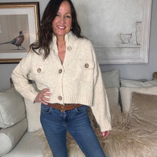  Alpaca Blend Short Cardigan - STONE