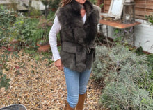  Reversible Shearling Toscana Sheepskin Gilet/ Reversible - Chocolate