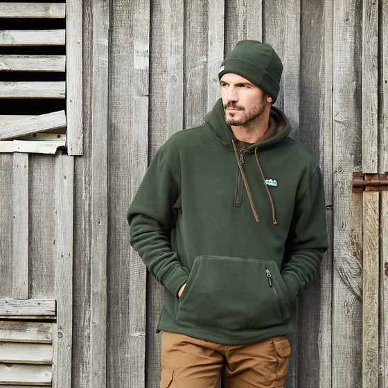 Ridgeline Ballistic Long Sleeved Fleece Hoodie OLIVE - MENS