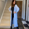 Italian Knitwear Long Cardigan - Light Cornflower