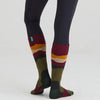 Merino Wool Socks Full Length - Berry Stripes
