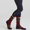 Merino Wool Socks Full Length - Navy Stripes