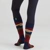 Merino Wool Socks Full Length - Navy Stripes