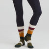 Merino Wool Socks Mid Length - Berry Stripes