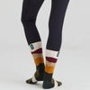 Merino Wool Socks Mid Length - Berry Stripes
