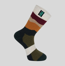  Merino Wool Socks Mid Length - Berry Stripes