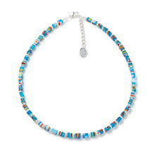  Turquoise Millefiori Cube Necklace