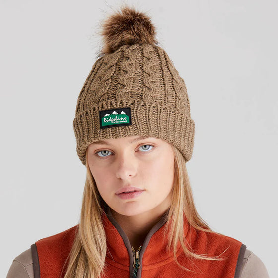 Nordic Fleck Bobble Hat - Teak