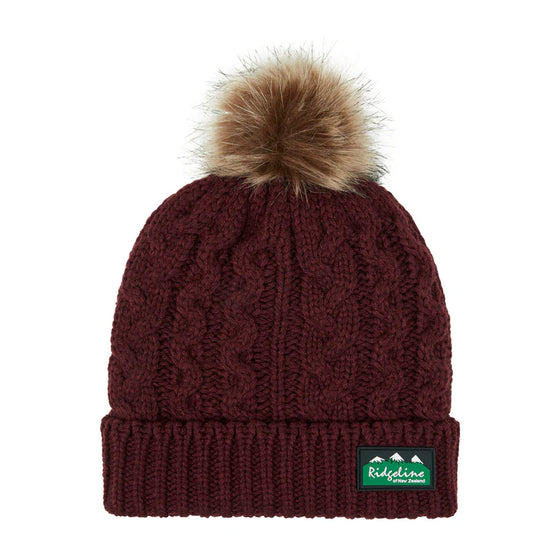 Nordic Fleck Bobble Hat - Winter Berry