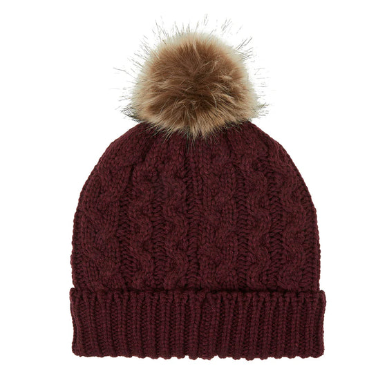 Nordic Fleck Bobble Hat - Winter Berry