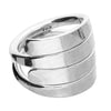 Sterling Silver Double Plain Overlap Ring