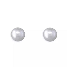  Sterling Silver Simulated Pearl Stud Earring