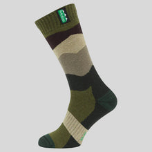  Merino Wool Socks Mid Length - Olive Stripes