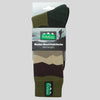 Merino Wool Socks Mid Length - Olive Stripes
