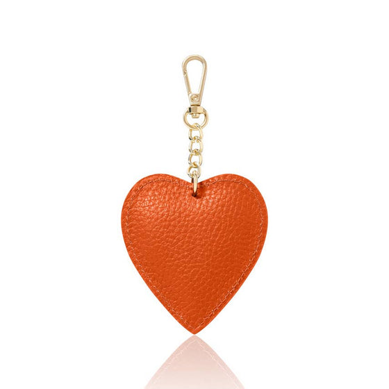 Italian Handmade Genuine Leather Heart Keyring Keychain