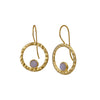 Rainbow Moonstone Earring June Birthstone Textured Earrings