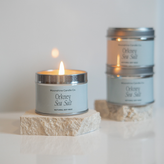 Orkney Sea Salt Luxury Vegan Soy Candle made in Scotland