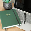 Pheasant Embossed Lined A5 Notebook Green