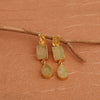 Yellow Druzy Handcrafted Earrings Gemstone Gold Plated Studs