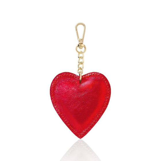 Italian Handmade Genuine Leather Heart Keyring Keychain