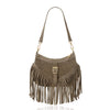 Italian Premium Suede Fringe Shoulder Crossbody Bag