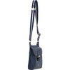 Leather Crossbody - Navy