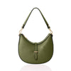 Italian Genuine Leather Crescent Shoulder Bag-Two Straps