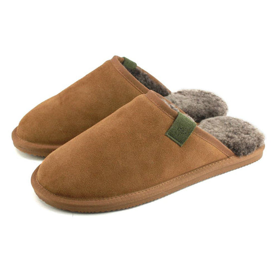 Ellis Mens Sheepskin Lined Slipper Mule