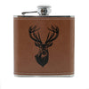 Stag Design 6oz Leatherette Hip Flask