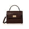 Italian Genuine Leather Coco Croc-Embossed Crossbody Bag