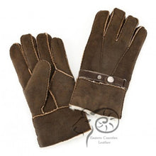  Men's Sheepskin Glove with Strap Detail