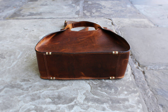 Handmade Womens Leather Handbag Shoulder Bag Small Tote & Wallet