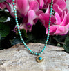 18ct Gold Plated Turquoise Beads Necklace