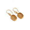 Raw Citrine Drop Earring Natural Gemstone Dangle Earrings