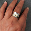 Gold Heart Sterling Silver Spinner Ring