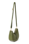 Italian Genuine Leather Crescent Shoulder Bag-Two Straps