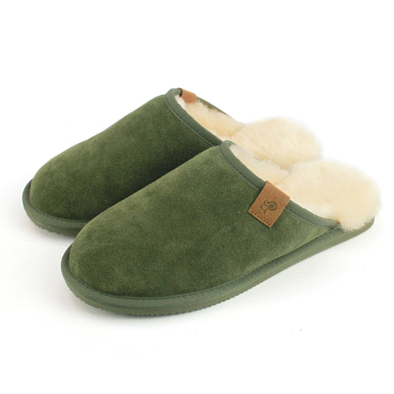 Ellis Mens Sheepskin Lined Slipper Mule