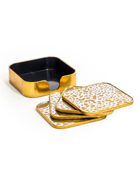 Leopard Print Coasters - Set of 4