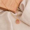 Handmade October Birthstone Rose Quartz Collet Set Necklaces