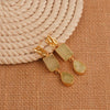 Yellow Druzy Handcrafted Earrings Gemstone Gold Plated Studs