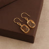 Raw Citrine Drop Earring Natural Gemstone Dangle Earrings