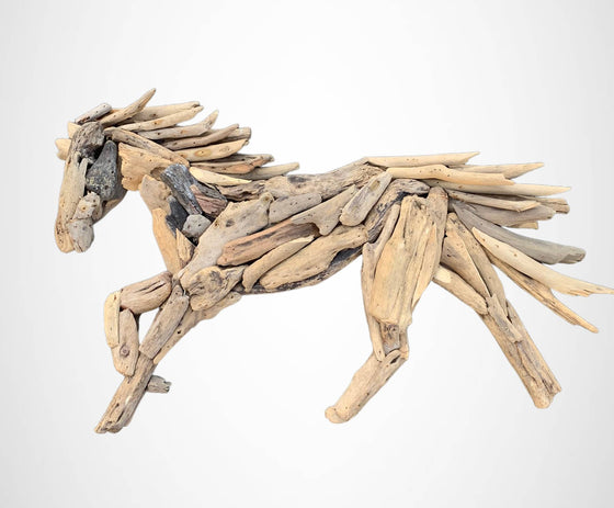Driftwood Horse Wall Art plaque - 60 cm
