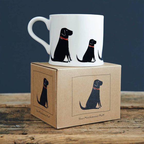 Mischievous Mutts Dog Mug - Black Labrador