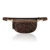 Italian Leather Leopard Print Crossbody Bum Bag